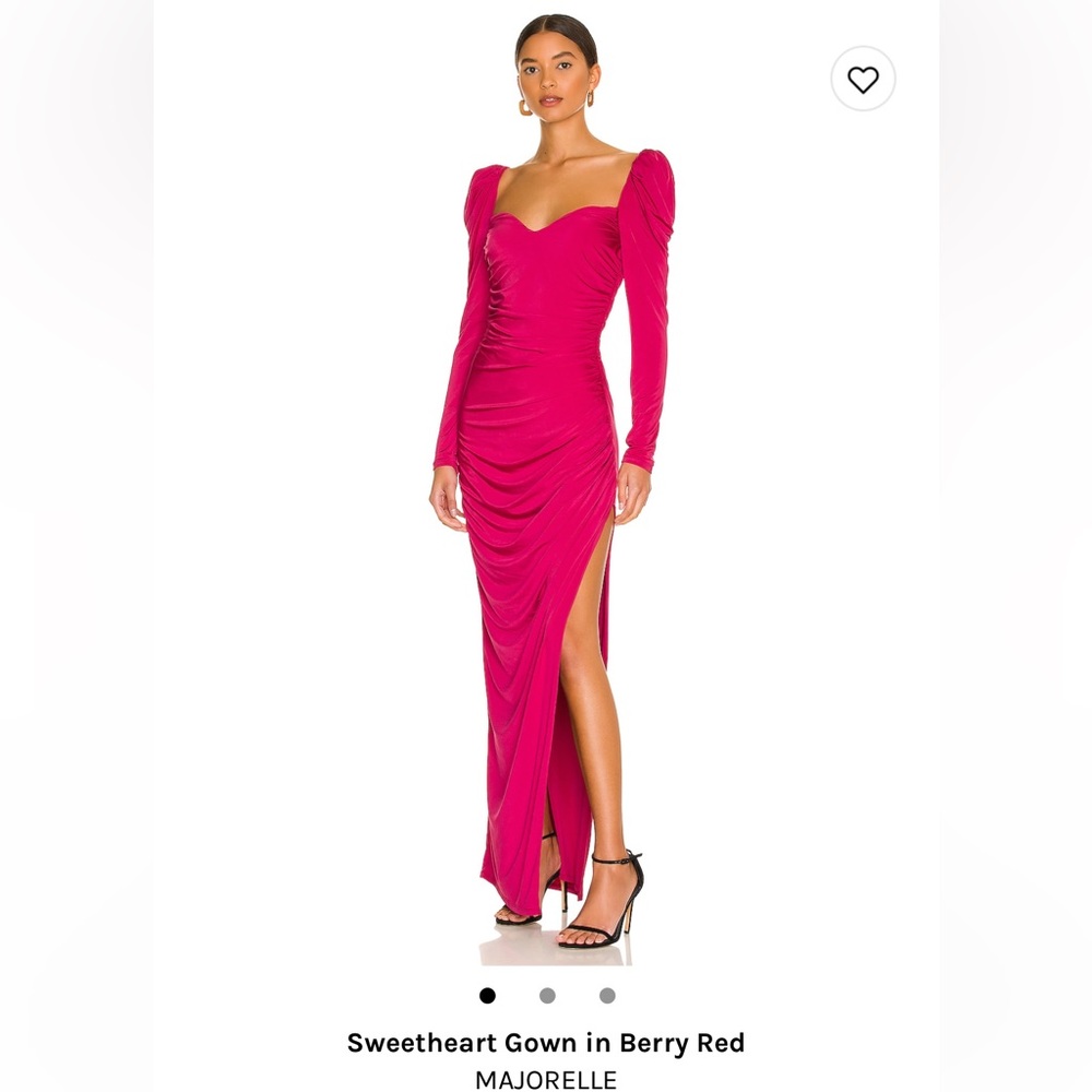 Sweetheart Gown in Berry Red MAJORELLE